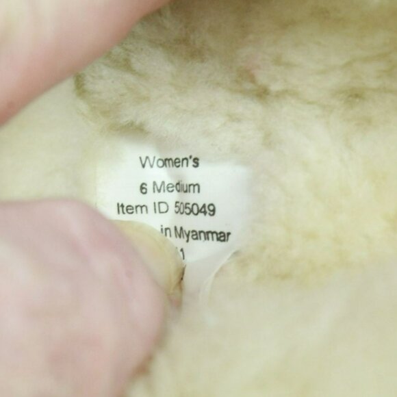 LL Bean Multicolor Wool Wicked Good Plaid Lined Moccasin Slippers Size 6 M - Picture 8 of 10